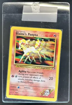 2000 Pokemon Gym Heroes Blaine's Ponyta #63/132 - Image 1