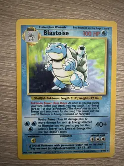 Pokemon Base Set Blastoise Holo Rare 2/102 - Image 2