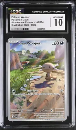 Paldean Wooper *CGC 10* Illustration Rare *Phantasmal Flames* #102 * Pokemon - Image 1