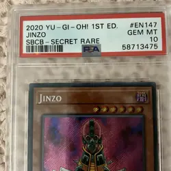 2020 YU-GI-OH! SPEED DUEL: BATTLE CITY BOX 1ST ED-SECRET RARE JINZO PSA 10 - Image 3