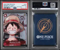 Monkey D Luffy P-001 Alt Art One Piece English 25th Anniversary Edition PSA 10 - Image 3