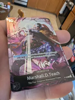 Bandai One Piece CCG Marshall D. Teach P-100 Promo Foil 12000 Character Card - Image 1