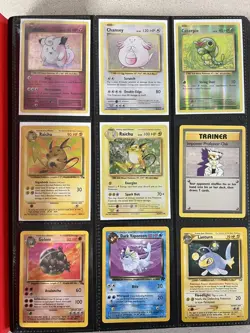 360pc Pokemon TCG Binder Collection Cards Lot Base set jungle fossil team rocket - Image 1