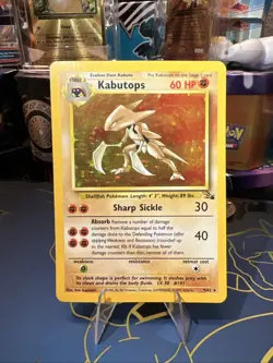 Pokemon TCG Kabutops Holo Rare Card 9/62 Fossil Unlimited 1999 Vintage - Image 2