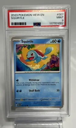 2023 Pokemon SQUIRTLE #007/165 Scarlet & Violet 151 English PSA 9 - Image 1