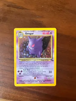 Pokemon Gengar Fossil Holo Rare 5/62 1999 Wizards Damaged - Image 3
