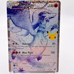 Pokemon TCG Reshiram 113/114 Holo Celebrations 25th Anniversary Stamp NM - Image 1