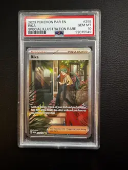 Pokemon TCG Rika Special Illustration Rare Holo Paradox Rift 258/182 PSA 10 - Image 1
