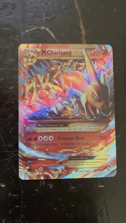 Pokemon M Charizard EX Full Art Holo Mega Secret Rare 107/106 Flashfire Card - Image 1