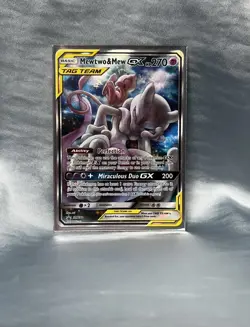 Pokemon Mewtwo & Mew GX SM191 Promo Holo Tag Team Psychic Card 2019 - Image 1