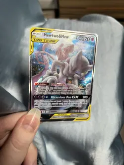 Pokemon Mewtwo & Mew GX SM191 Promo Holo Tag Team Psychic Card 2019 - Image 2