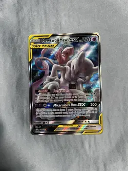 Pokemon Mewtwo & Mew GX SM191 Promo Holo Tag Team Psychic Card 2019 - Image 3
