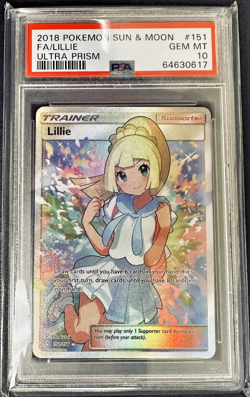 2018 POKEMON SUN & MOON ULTRA PRISM #151 FULL ART/LILLIE PSA 10 - Image 1