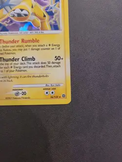 2007 Pokemon TCG DP Secret Wonders Raikou Cracked Ice Holo 16/132 - Image 4