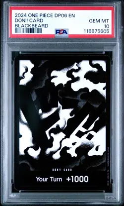 2024 One Piece Double Pack Volume 6 Blackbeard Don!! Card PSA 10 Gem Alt Art - Image 1