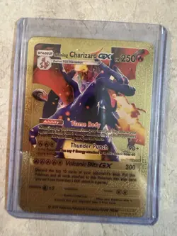 Shiny Charizard V #079/073 Gold Foil Pokemon Fan Art Display Card Lot 23 Total - Image 3