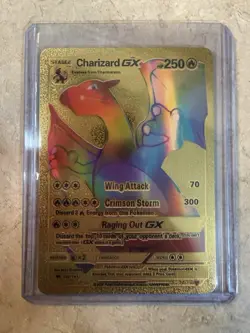 Shiny Charizard V #079/073 Gold Foil Pokemon Fan Art Display Card Lot 23 Total - Image 5