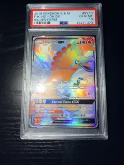 Pokemon Ho-Oh GX Full Art Holo Hidden Fates Shiny Vault SV50/SV94 PSA 10 - Image 1