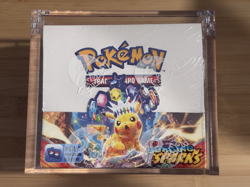 Pokemon TCG Surging Sparks Booster Box Factory Sealed w/Acrylic Display Case - Image 1