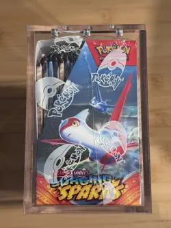 Pokemon TCG Surging Sparks Booster Box Factory Sealed w/Acrylic Display Case - Image 2