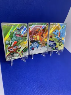 Pokemon TCG First Partner Illustration Collection Series 1 Kanto GEN 1 Starters - Image 2