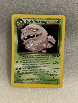 HP - Dark Weezing Holo 14/82 Pokemon TCG WOTC Vintage Team Rocket Rare - Image 1