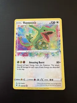 Pokemon TCG Rayquaza SWSH Vivid Voltage 138/185 Amazing Rare - Image 1