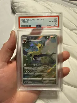 2025 POKEMON SIMPLIFIED CHINESE CBB2 C-GEM PACK VOL 2 15 LEAFEON PSA 10 - Image 1