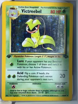 Pokemon TCG Jungle 1st Edition Victreebel 14/64 Holo Rare LP - Image 1