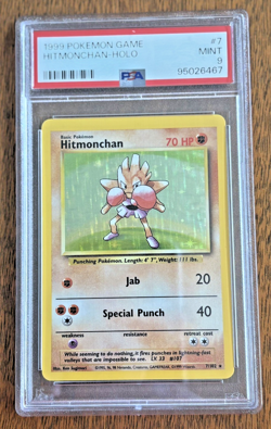1999 Pokemon Base Set - Hitmonchan Holo (7/102) - PSA 9 (Mint) - Image 1