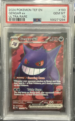 2024 Pokemon Gengar EX Ultra Rare Holo 193/162 SV05 Temporal Forces PSA 10 - Image 1