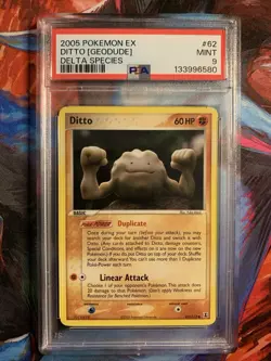 Pokemon delta species Ditto (geodude) PSA 9 - Image 1