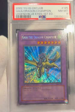 Gaia the Dragon Champion 1st Edition (Glossy) LOB-125 PSA 8 Yu-Gi-Oh! - Image 2