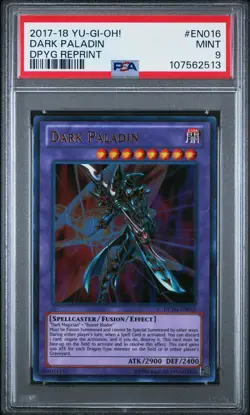 2017-2018 YU-GI-OH! DUELIST PACK: YUGI REPRINT #EN016 DARK PALADIN PSA 9 - Image 1