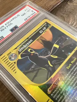 Umbreon 41/147 Aquapolis Rev. Foil Pokemon Card PSA NM-MT 8 (Re Grade Candidate) - Image 3