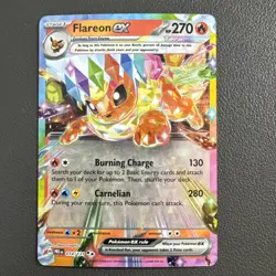 Pokemon TCG Flareon EX Prismatic Evolutions Double Rare Holo Card 014/131 - NM - Image 1