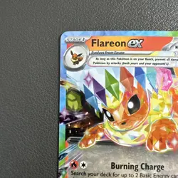 Pokemon TCG Flareon EX Prismatic Evolutions Double Rare Holo Card 014/131 - NM - Image 3