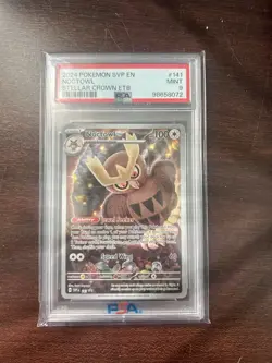 Pokemon TCG Noctowl #141 Promo Card Stellar Crown PSA 9 Mint! Not Stamped - Image 1