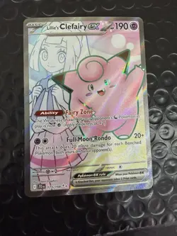 Pokemon TCG Card Lillie's Clefairy ex JTG Ultra Rare 173/159 NM - Image 1