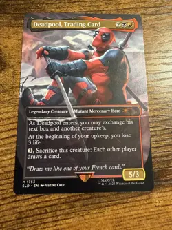MTG Magic The Gathering SECRET LAIR SLD Deadpool Trading Card SHOWCASE - Image 1