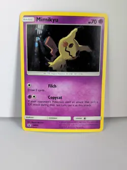Mimikyu SM99 Black Star Sun & Moon SM Holo Pokemon Card LP - Image 1