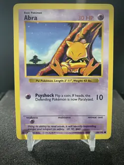 ABRA - Base Set - 43/102 - * SHADOWLESS * - Pokemon Card - 1999 - WOTC - NM - Image 1