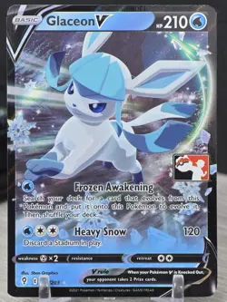 Pokemon Card TCG Glaceon V 040/203 Prize Pack Series 1 Promo Play Stamp 2021 NM - Image 5