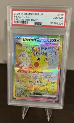 Pickachu Ex 132 Special Art Rare PSA 10 2024 Pokemon Card Japanese - Image 1