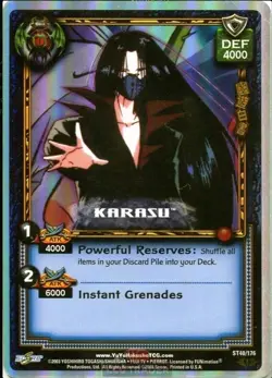 Yu Yu Hakusho TCG Ghost Files ST40/176 Karasu 1st Edition Foil Card 2003 176 - Image 1