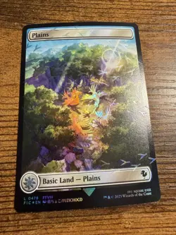 MTG Magic The Gathering Final Fantasy Chocobo Tracks FOIL Plains - Image 1