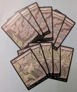 MTG Lord Of The Rings Basic Land Swamp - Lot Of (10) Half 0277 & 0276 - Land Lot - Image 1