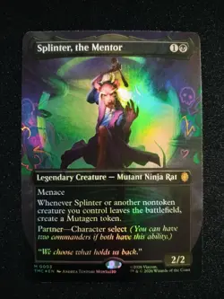 MTG Splinter, the Mentor Borderless Foil 0003 TMNT TMC NM - Image 1