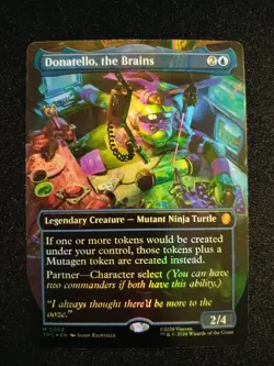 MTG Donatello, the Brains Borderless Foil 0002 TMNT TMC NM - Image 1