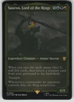 Sauron, Lord of the Rings (Display Commander) - Thick Stock Foil M LTC 84 NM - Image 1